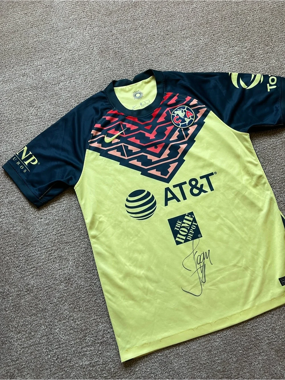 ‘20 - 21 Club America Autographed Nike Authentic Soccer Jersey